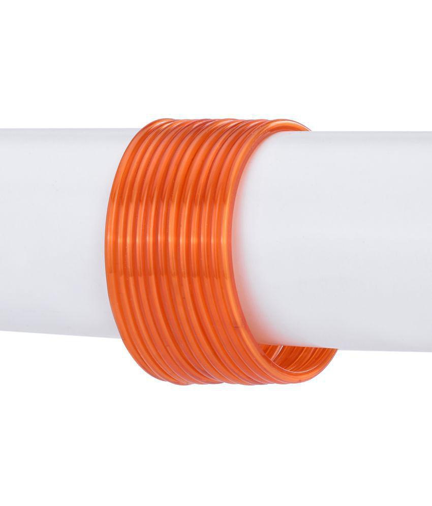 Affordable Men Somil - Orange Bangle ( Pack of 12 ) - None 2025 at ShopCircuit | ONDC