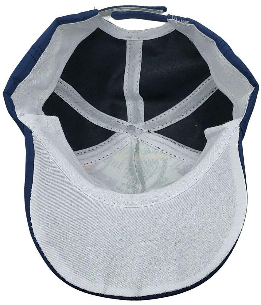 Elegant Men Zacharias Unisex Kids Cotton & Polyester Baby Cap kc-22 (Blue_9-24 Months) (Pack of 