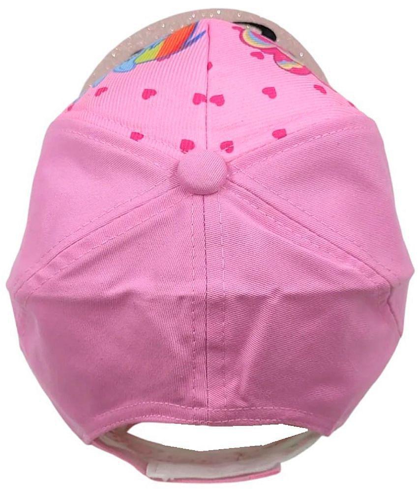 Luxurious Men Zacharias Girl's Kids Cotton Cap kc-13-Light-Pink- (Pack of 1) (1-4 Years) - None 