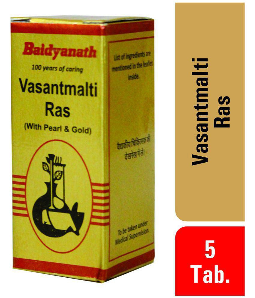 Baidyanath Vasant Malti Ras, Immunity Booster, Respiratory Health - 5 Tablets