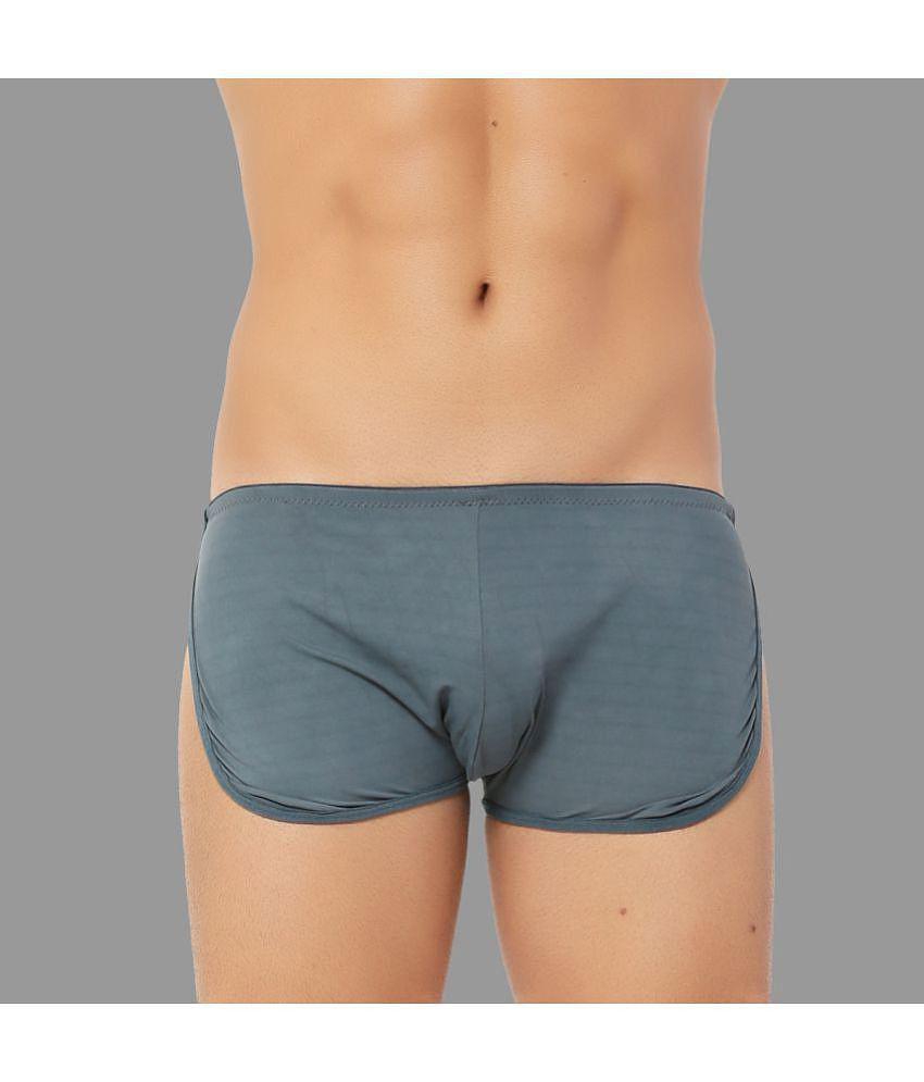 Bruchi Club - Charcoal Lycra Men's Trunks ( Pack of 1 ) - None