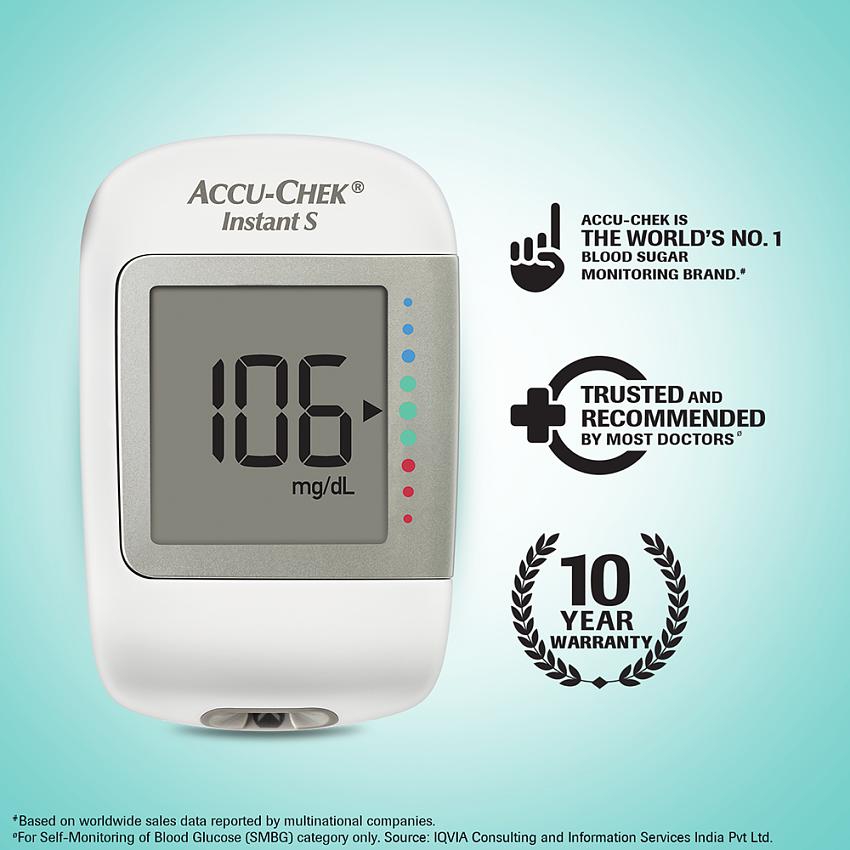 Accu-Chek Instant S Blood Glucose Monitoring System with 10 Test Strip