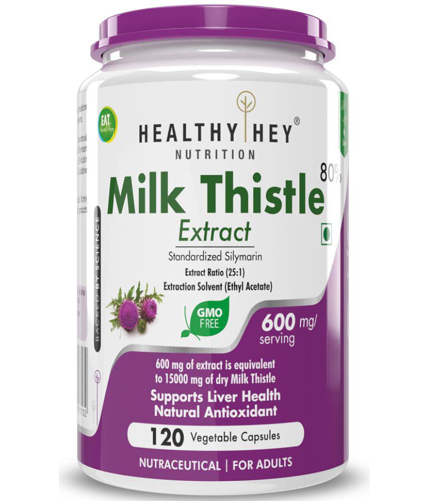 HEALTHYHEY NUTRITION Milk Thistle Extract -120 Vegetable Caps 600 mg Capsule