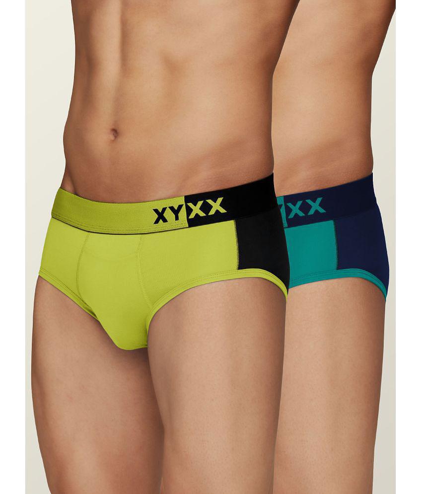 XYXX - Multicolor Modal Men's Briefs ( Pack of 2 ) - L