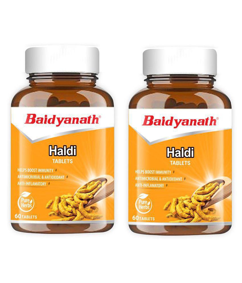 Baidyanath Haldi (Turmeric) Tablets-60 Tab (Pack of 2)