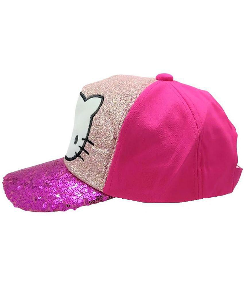 Stylish Men Zacharias Girl's Kids Cotton Cap kc-12-Dark-Pink- (Pack of 1) (1-4 Years) - None 202