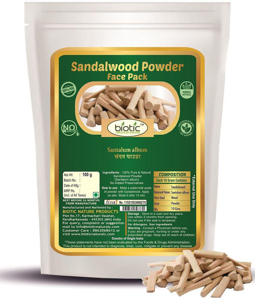 Biotic Pure San dalwood Powder - White Chandan Powder for Face 100 gm