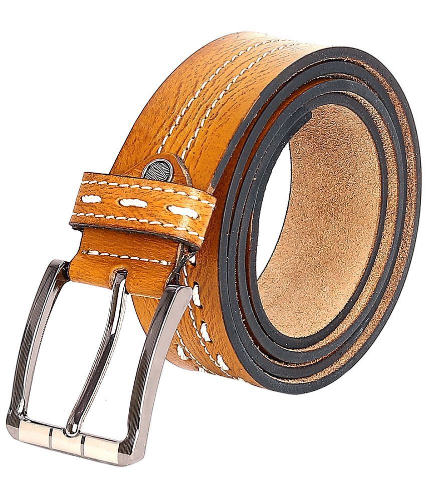 Latest Men Leather World - Tan Faux Leather Mens Formal Belt ( Pack of 1 ) - None 2025 at ShopCi