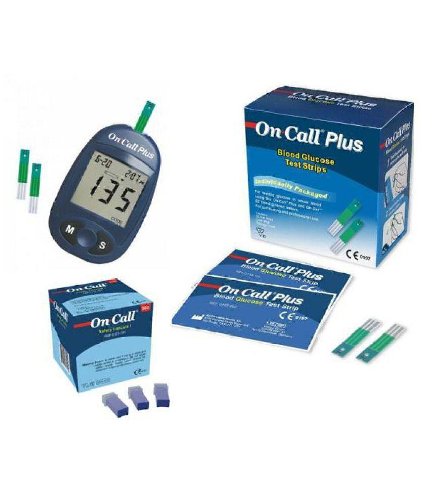 ON CALL PLUS GLUCOMETER WITH 10 GLUCO STRIP ACON GLUCOMETER Expiry Feb 2024