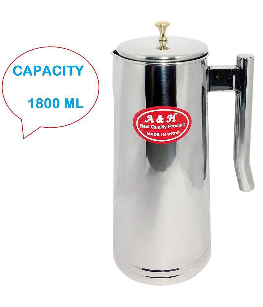 A & H ENTERPRISES Daily Regular Use Stainless Steel Jugs 1800 mL - Steel