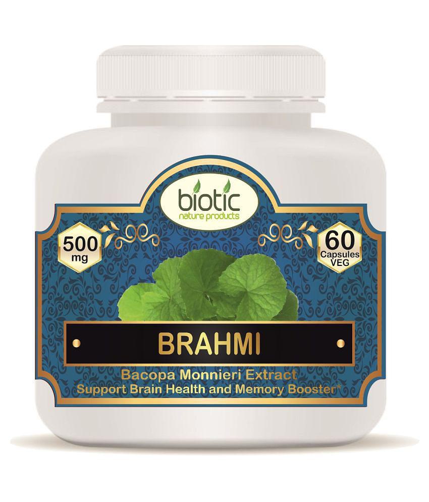 Biotic Brahmi Capsules ( Bacopa Monnieri Extract ) 500mg Capsule 60 no.s