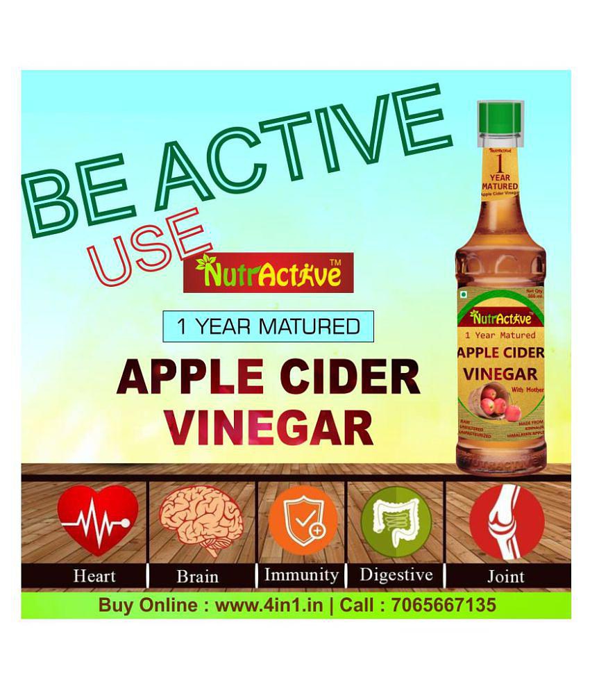 NutrActive Natural Apple Cider Vinegar with Mother of Vinegar 500 ml Unflavoured