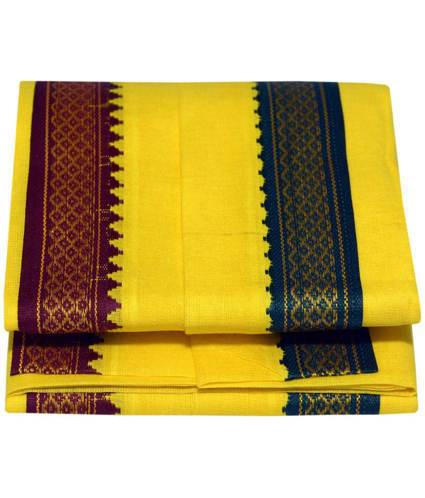 Best Men Akhil - Cotton Yellow Embroidered Bath Towel ( Pack of 1 ) - Yellow 2025 at ShopCircuit