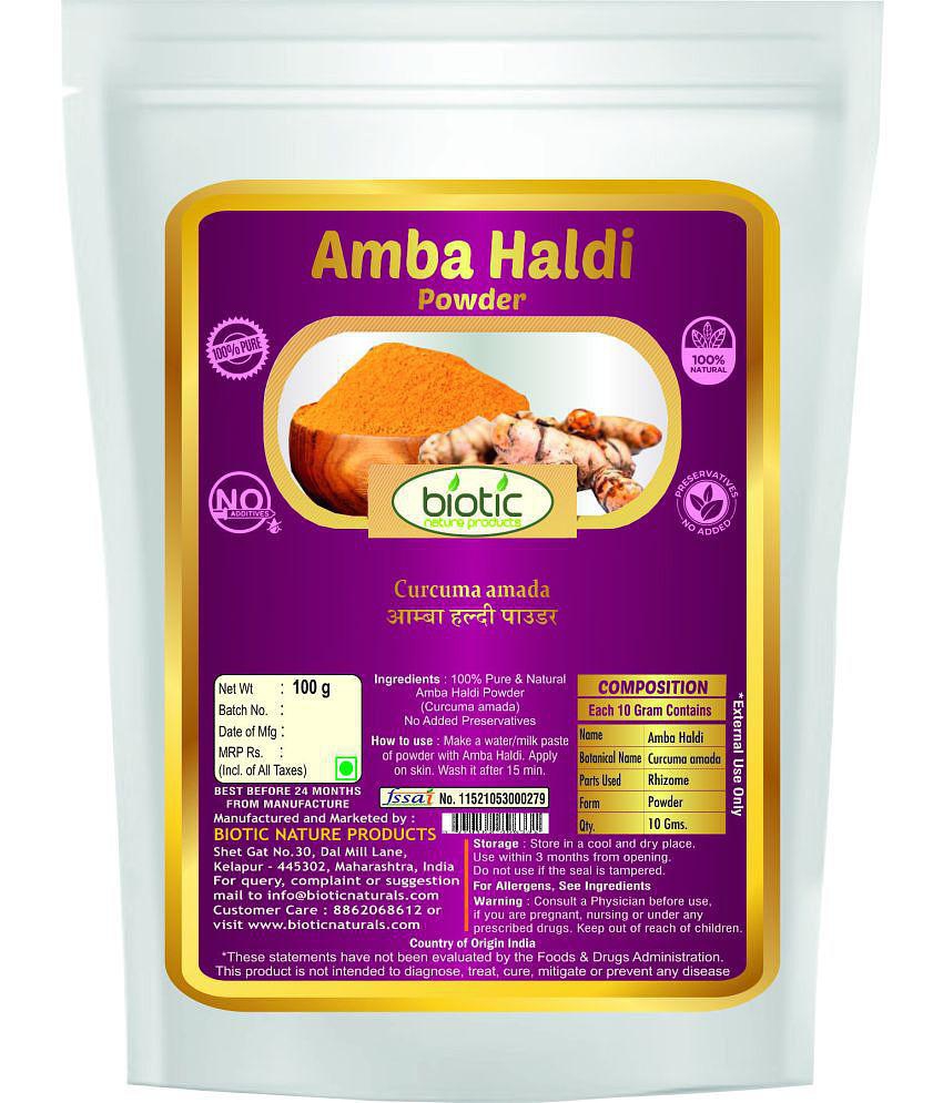 Biotic Rose Petal Powder and Amba Haldi Powder for Face Skin (100gm each) 200 gm