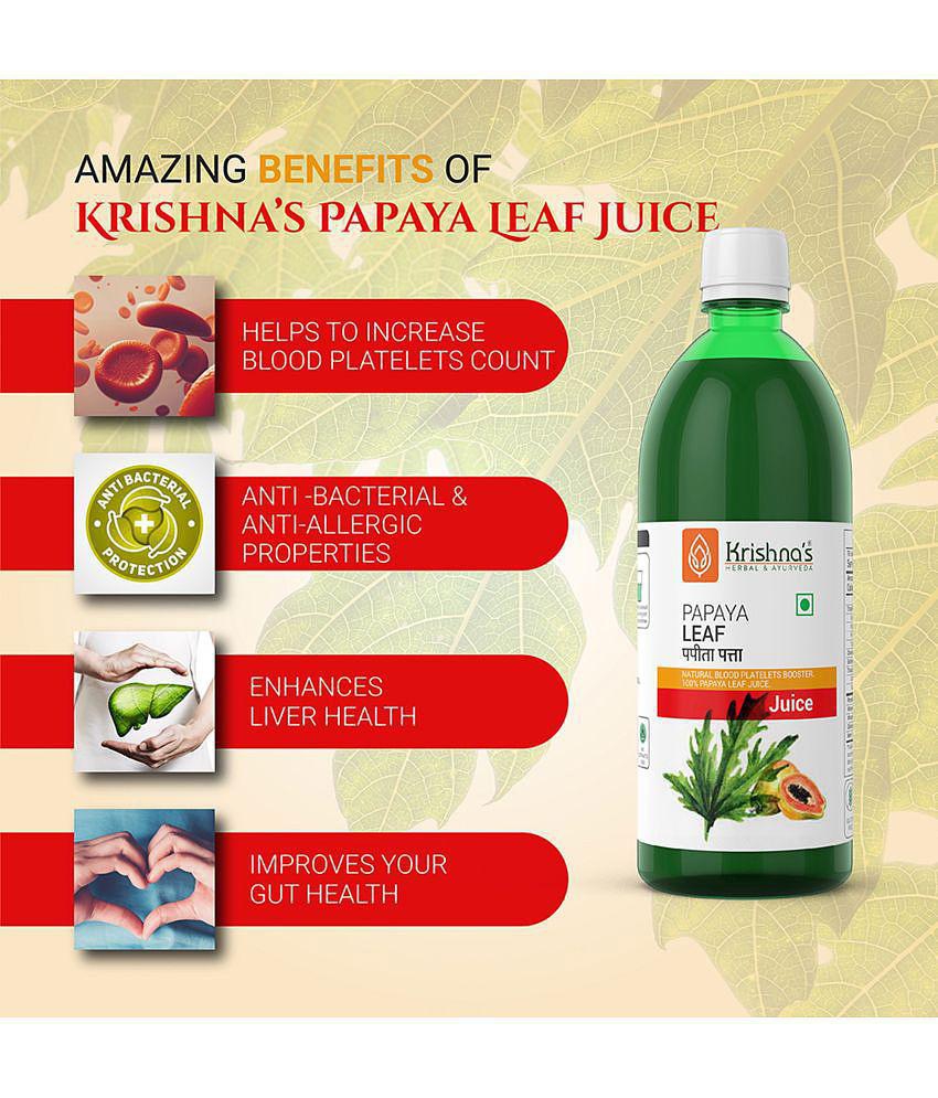 Krishna's Herbal & Ayurveda Papaya Leaf Juice 1000ml