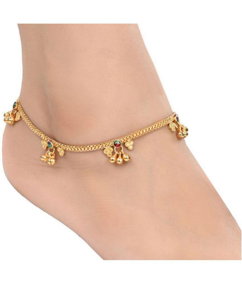 Stylish Men AanyaCentric - Gold Anklets ( Pack of 2 ) - Gold 2025 at ShopCircuit | ONDC