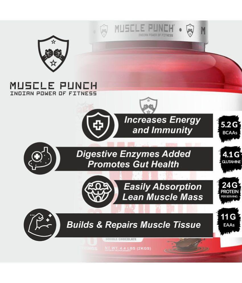 Muscle Punch - 100% Premium Blend Whey Protein Powder ( 2 kg , Cookies and Cream - Flavour )