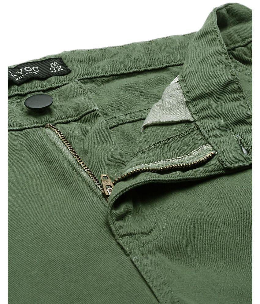 IVOC Olive Slim Cargos ( Pack of 1 ) - None