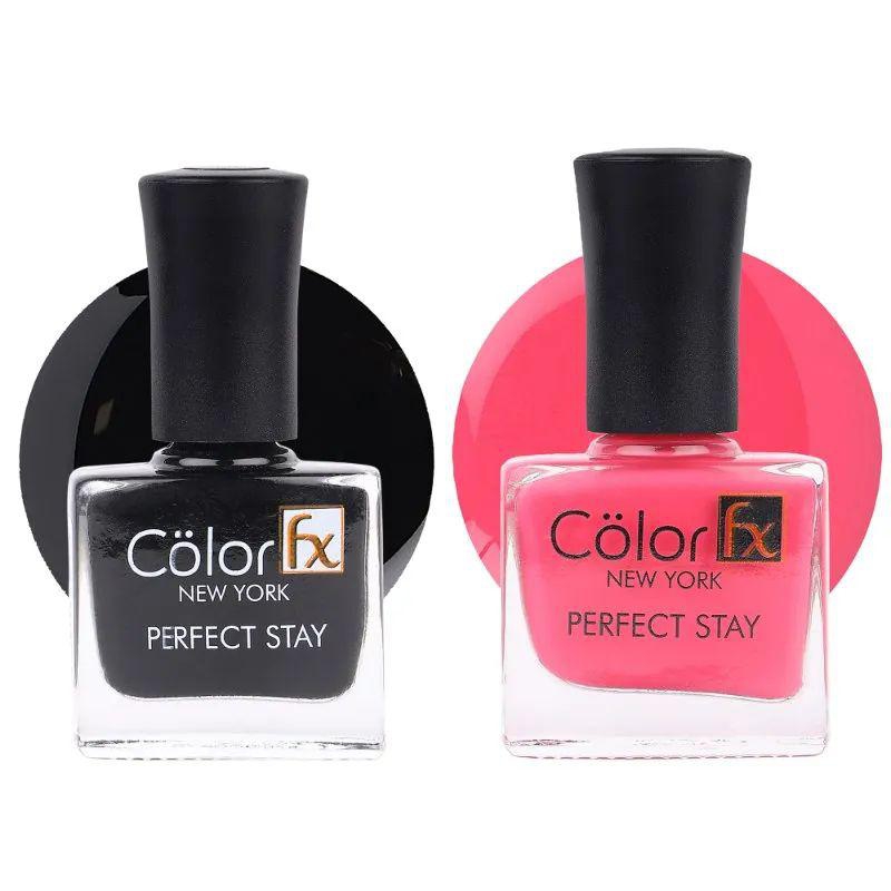 Color Fx New York Perfect Stay Collection, Black & Pink, Pack of 2