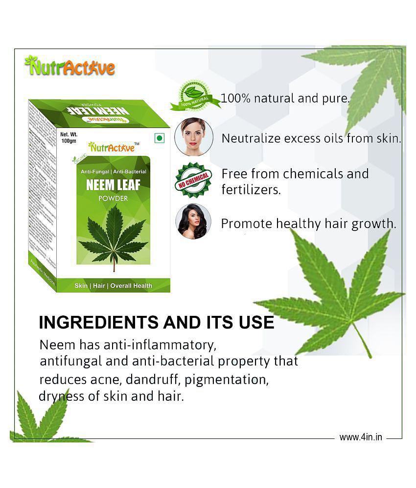 NutrActive Neem leaf Powder 100 gm Pack Of 4