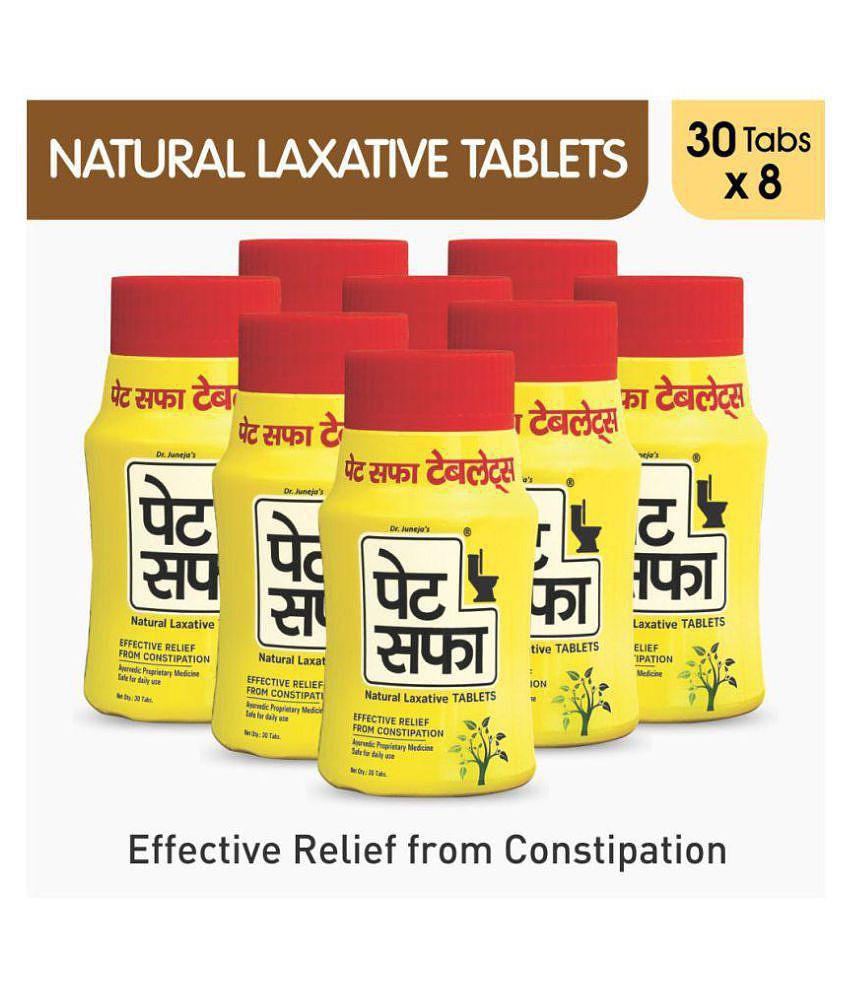 Pet Saffa Natural Laxative Tablets 30 Tablets, Pack of 8 (Helpful in Constipation, Gas, Acidity, Kabz), Ayurvedic Medicine