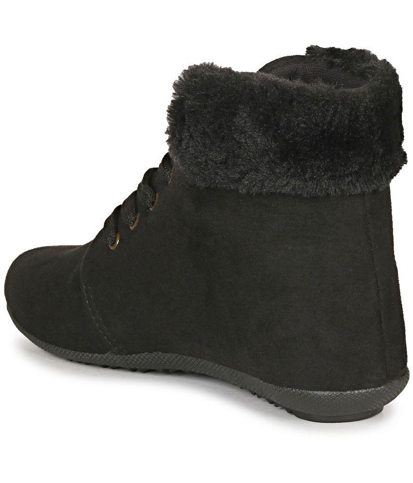 Ishransh - Black Women''s Ankle Length Boots - None