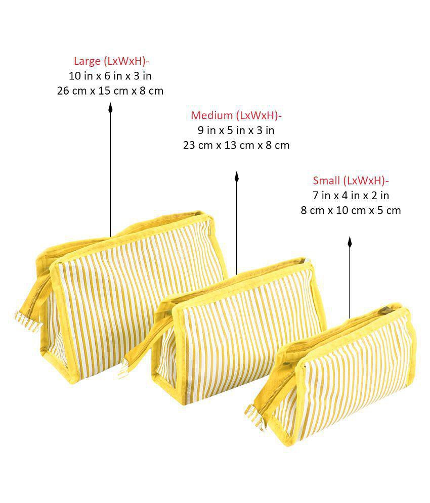 Trendy Men PrettyKrafts Yellow Vanity Kit and pouches - 6 Pcs - Yellow 2025 at ShopCircuit | OND