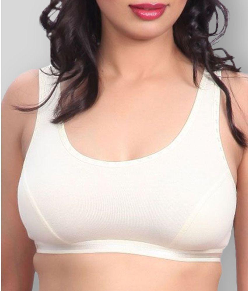 Best Men Kiran Enterprises White Cotton Non Padded Womens T-Shirt Bra ( Pack of 2 ) - None 2025 