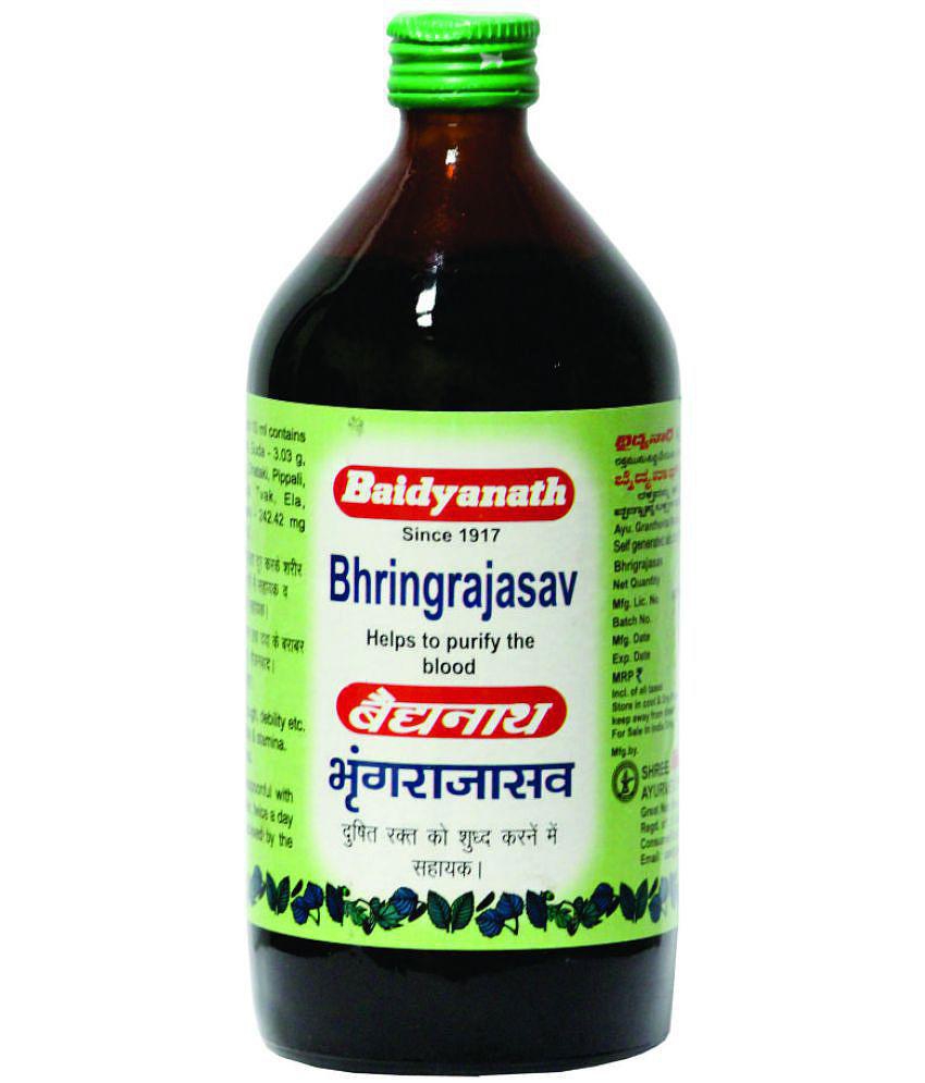 Baidyanath Bhring Raj Asav help to Purify Blood Liquid 450 ml Pack Of 2