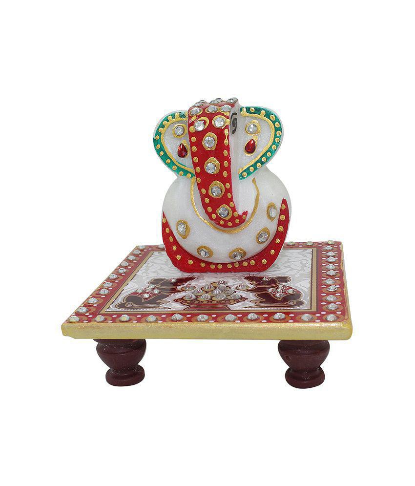 Frabjous Marble Ganesha Idol x cms