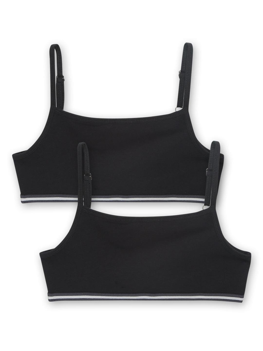 Girls Beginners Bra_ Black Combo-11-12 Years