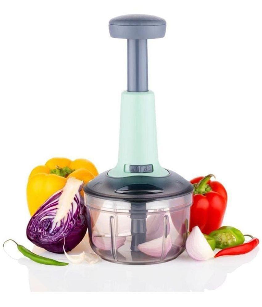 Analog Kitchenware Multicolour Stainless Steel Mannual Chopper 650 ml ( Pack of 1 ) - Multicolour