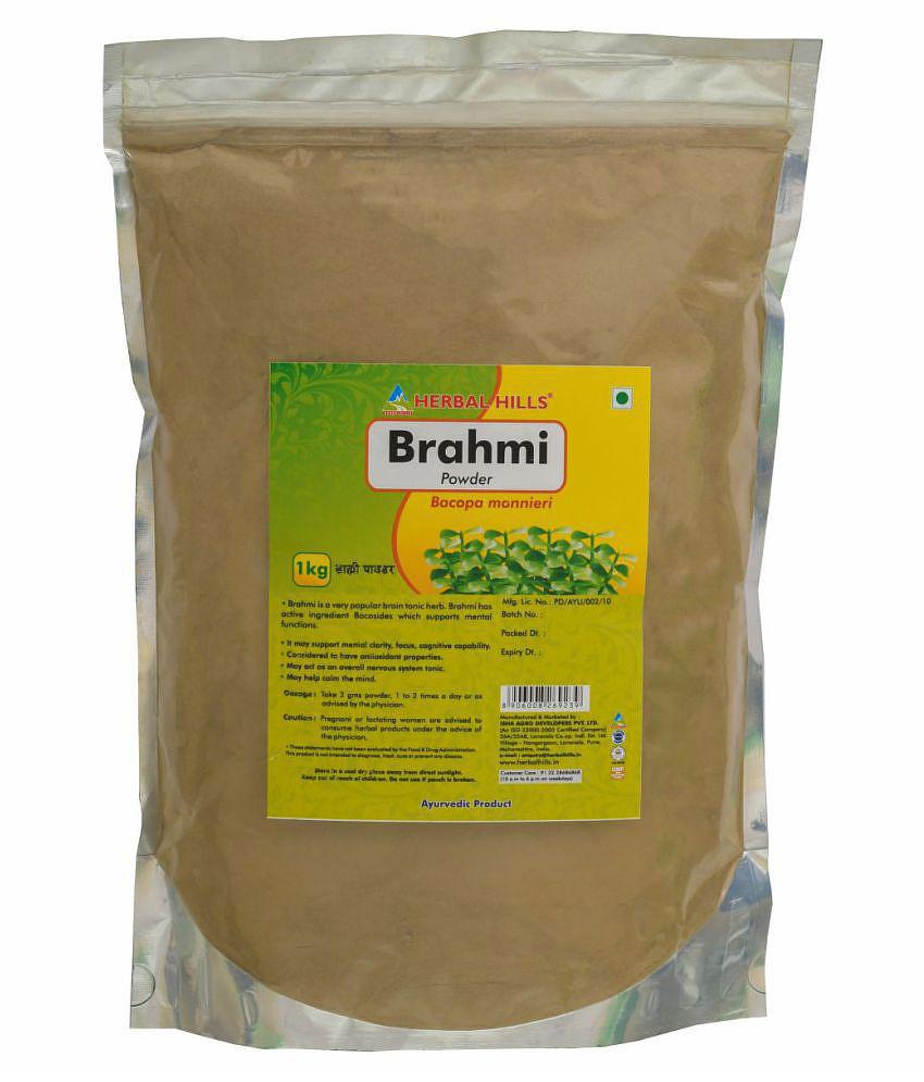 Herbal Hills Brahmi Powder - 1 kg powder - Pack of 2 Powder 1 mg