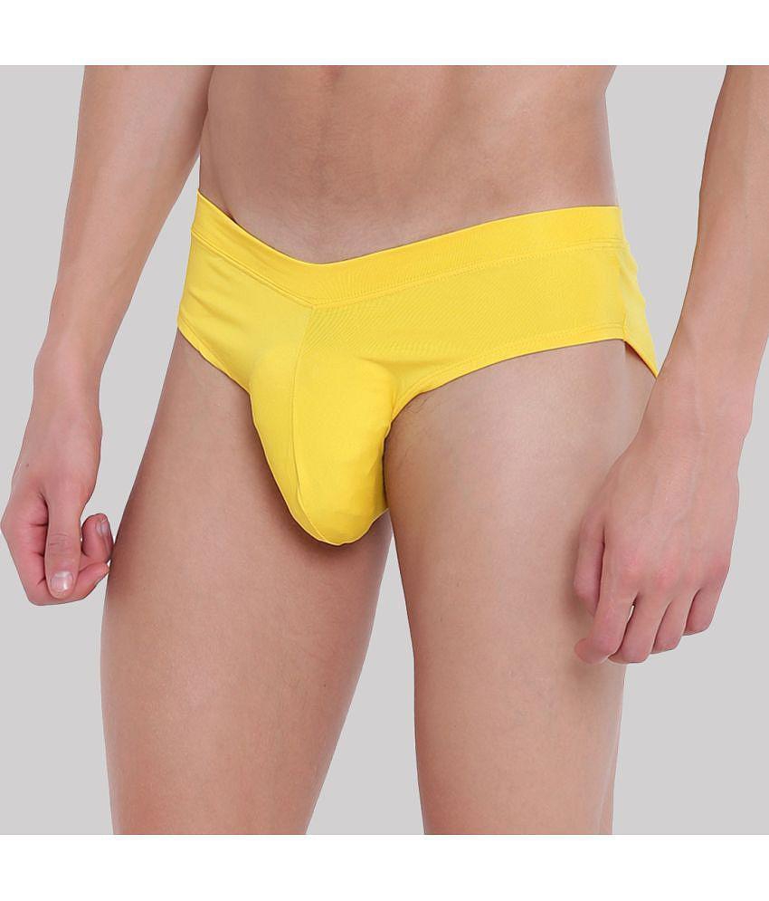 Affordable Men BASIICS By La Intimo - Yellow BCSSS03 Polyester Mens Briefs ( Pack of 1 ) - None 
