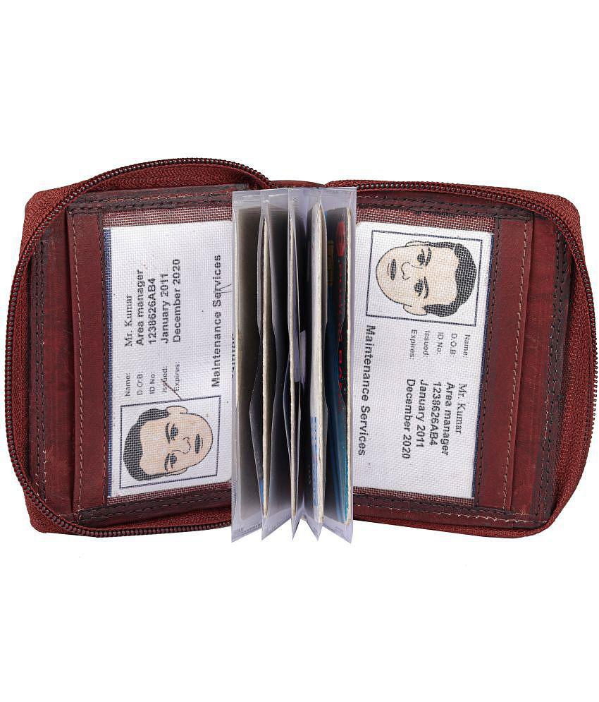 Premium Men Tough - Leather Card Holder ( Pack of 1 ) - Maroon 2025 at ShopCircuit | ONDC