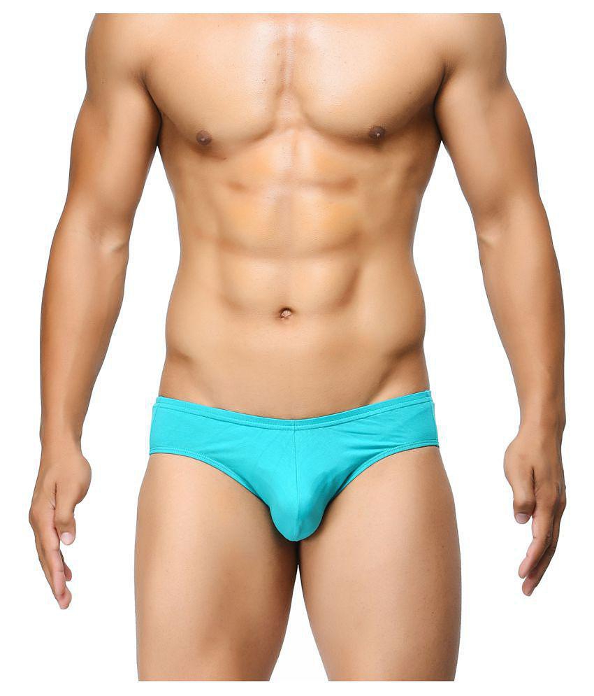 Affordable Men BASIICS By La Intimo - Teal Cotton Men's Briefs ( Pack of 1 ) - M 2025 at ShopCir