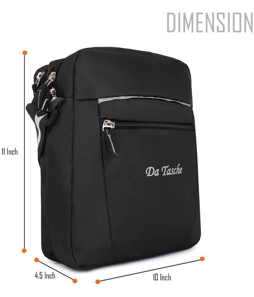 Affordable Men Da Tasche Heavy Sling Bag/Messenger Bag - Black 2025 at ShopCircuit | ONDC