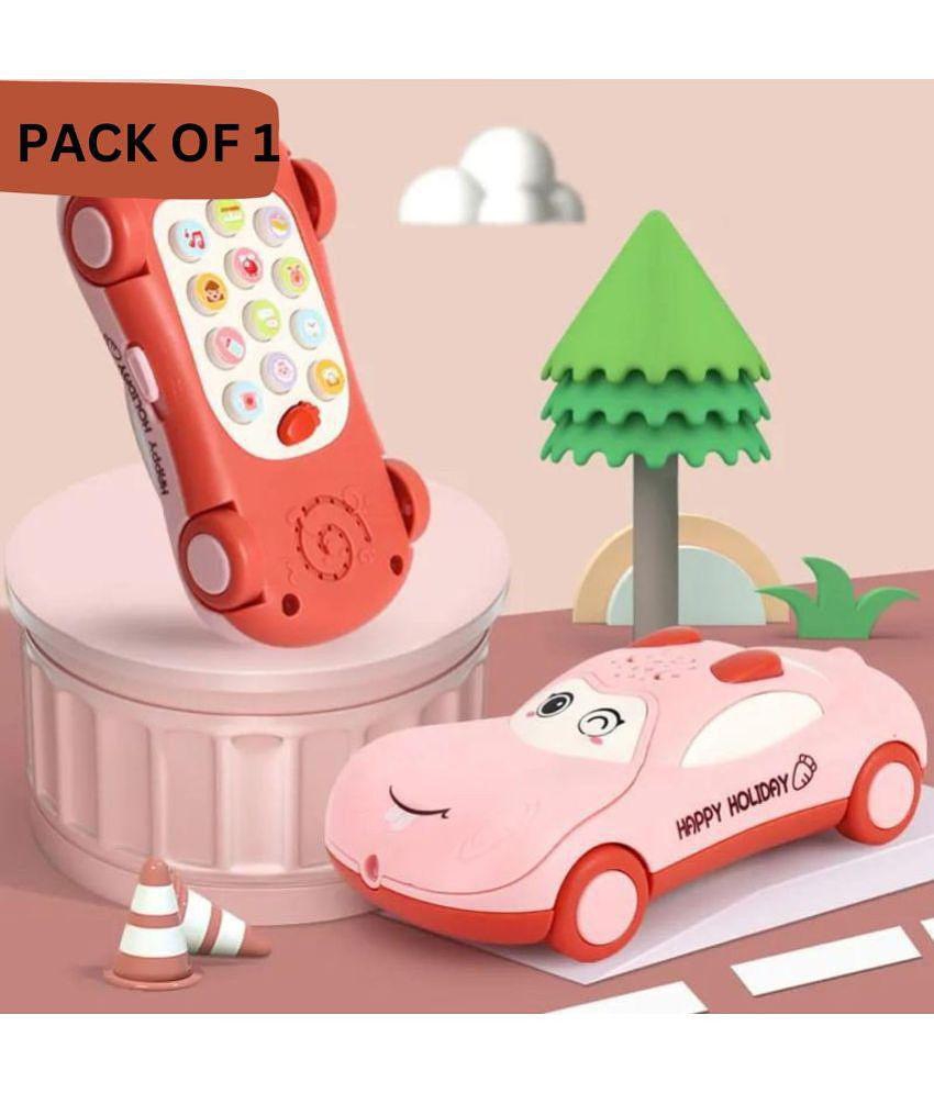 Car Shape Phone 12-18 Months Baby Cell Phone Toy with Music & Lights, Learning & Education Toys Gift for Boys & Girls, Kids Phone Toys( Randon Color Will be Sent )