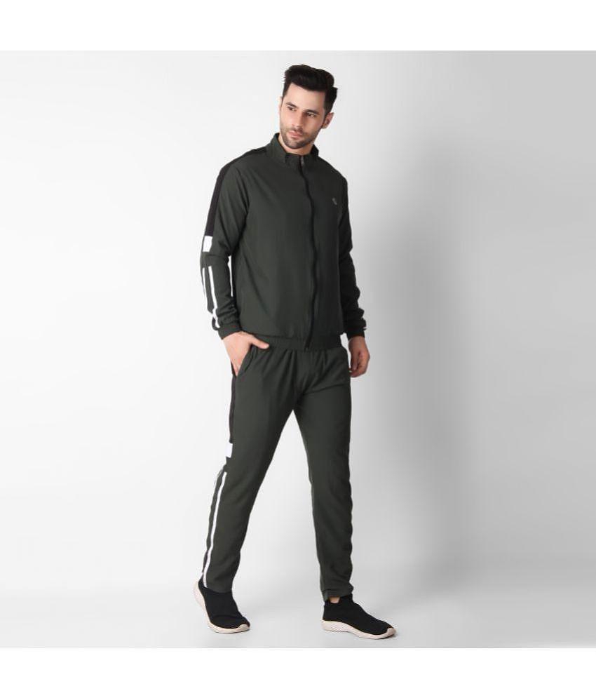 Forbro - Olive Green Polyester Regular Fit Mens Tracksuit ( Pack of 1 ) - XL