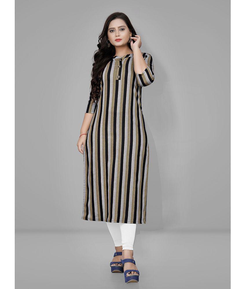 Buy Online Plo Lerkiza - Black Cotton Women''s Straight Kurti ( Pack of 1 ) - None