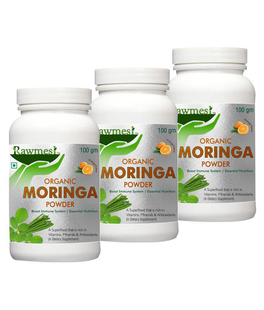 rawmest Moringa Powder Anti-Ageing & Supports Healthy Skin 300 gm Orange Multivitamins Powder