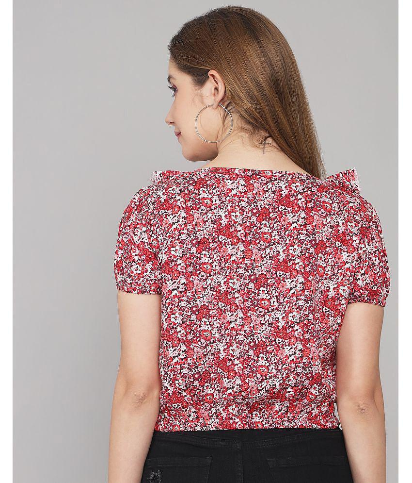 Chic Men Addyvero - Red Rayon Womens Regular Top ( Pack of 1 ) - None 2025 at ShopCircuit | ONDC
