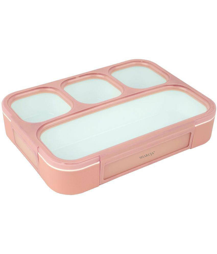 SHARUJA - Pink Polypropylene Lunch Box ( Pack of 1 )