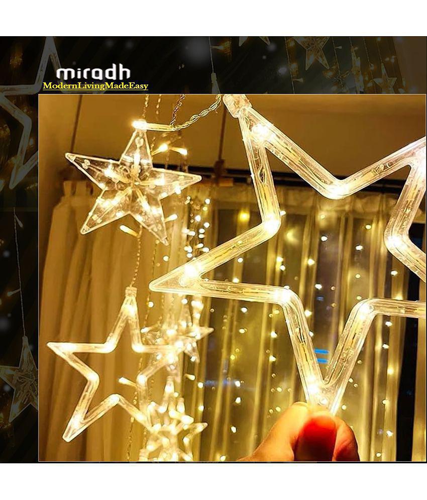 MIRADH - Yellow 3Mtr Curtain String Light ( Pack of 1 ) - Yellow