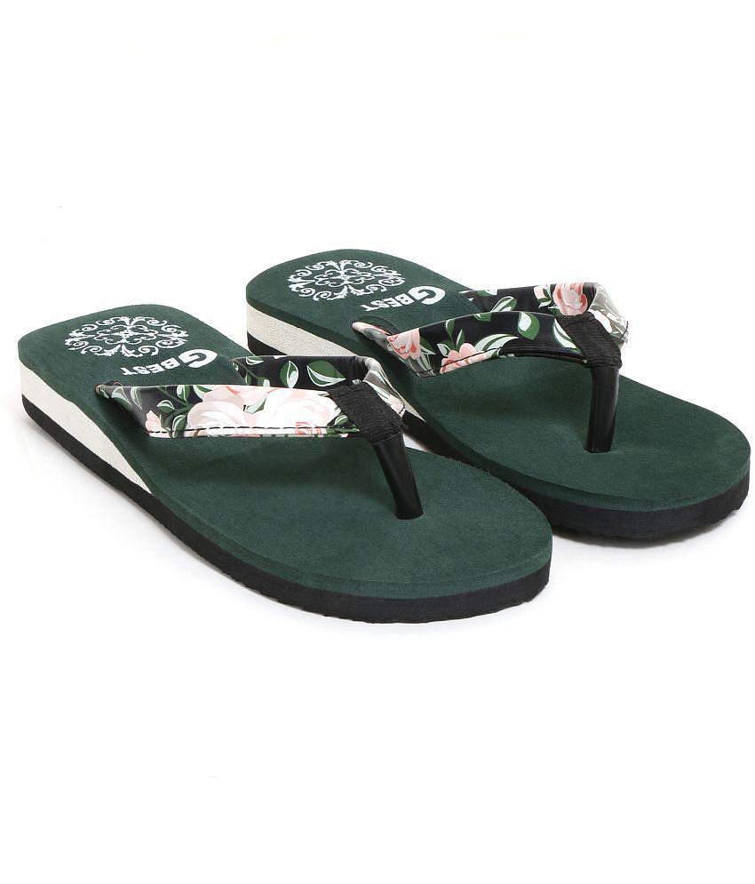 GBest - Green Women's Thong Flip Flop - None