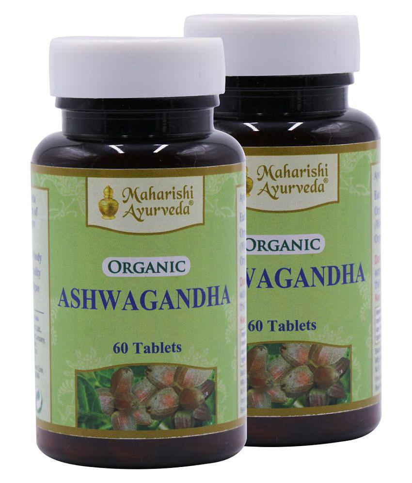 Maharishi Ayurveda Organic Ashwagandha Tablet (60 tab) pack of 2