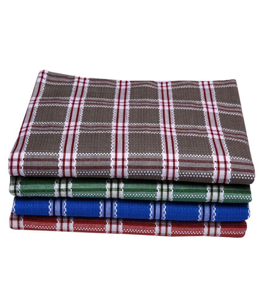 Akhil Set of 4 Cotton Bath Towel Multi - Multi