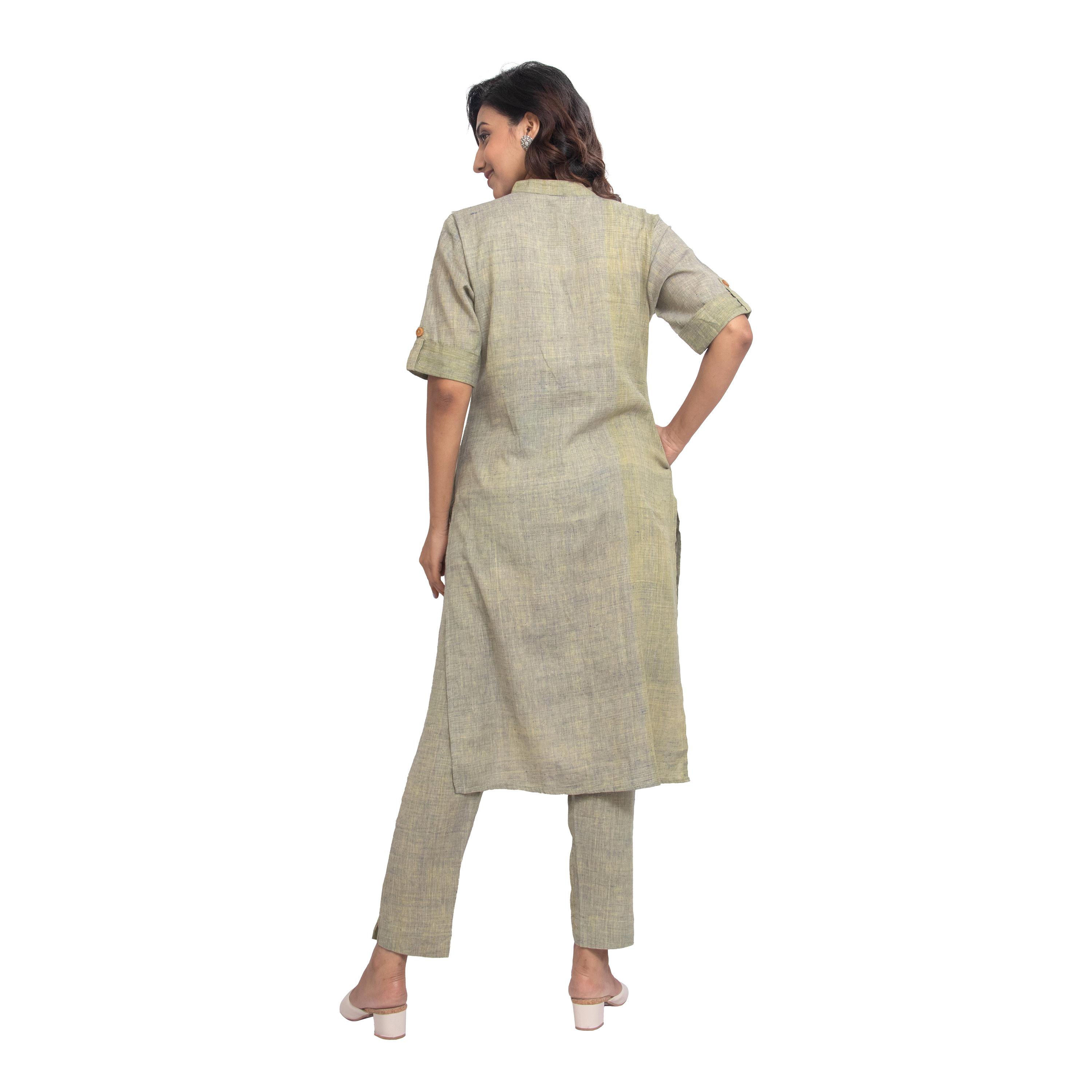 Samici Khadi Kurta Set - l