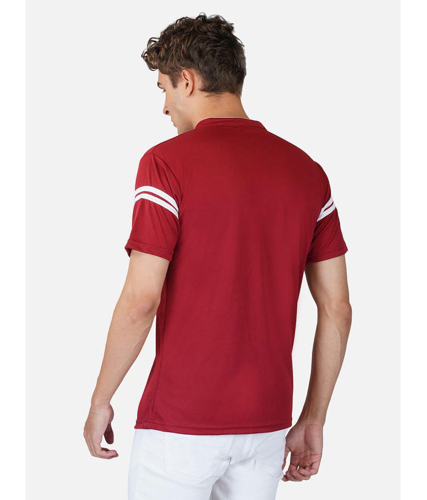 london arc - Maroon Polyester Slim Fit Men's T-Shirt ( Pack of 1 ) - None