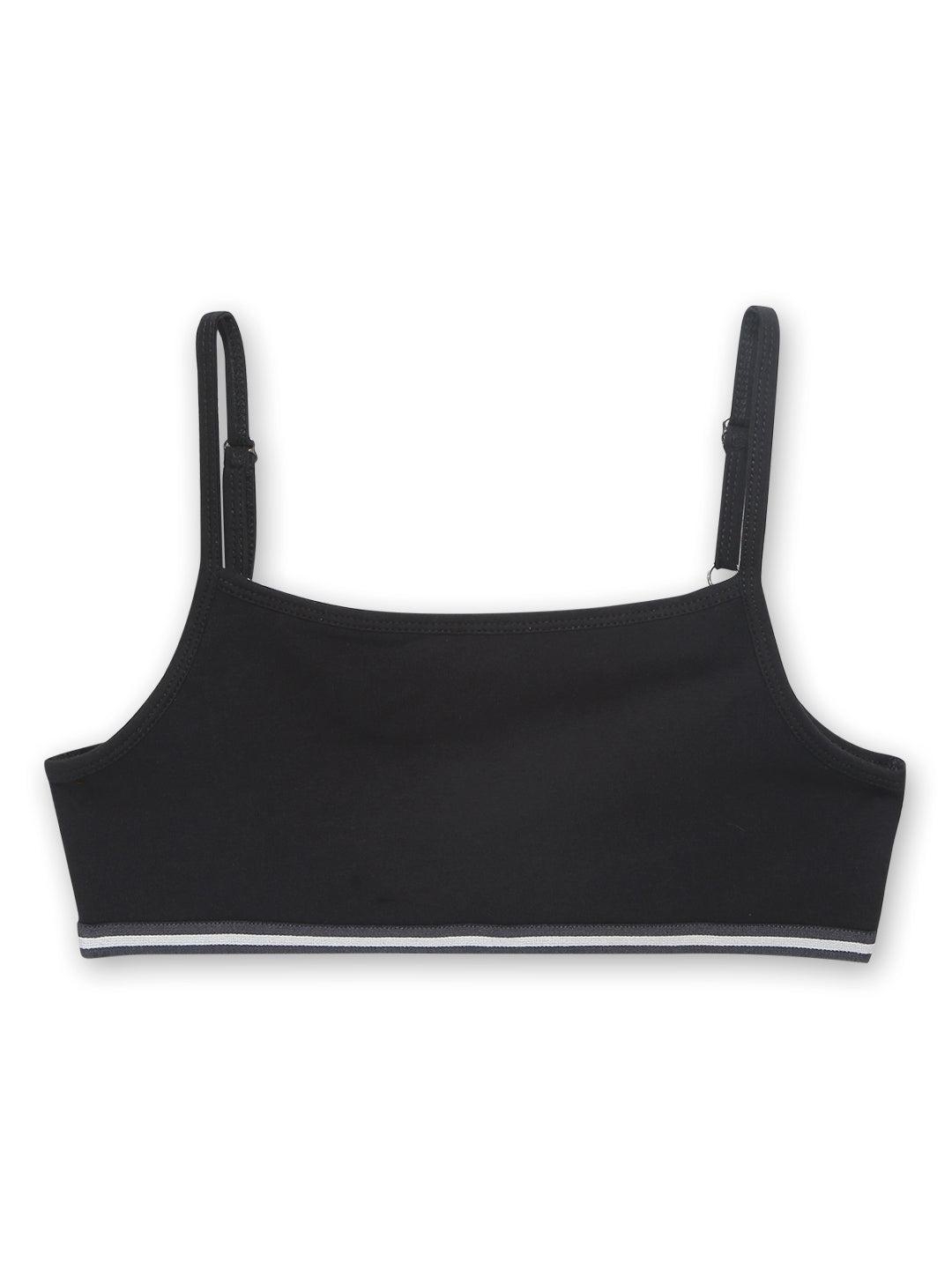 Girls Beginners Bra_ Black Combo-11-12 Years